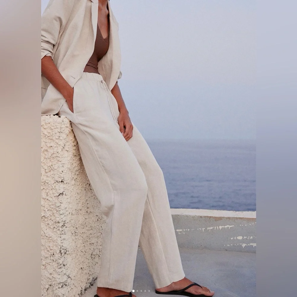 H&M natural linen trousers - Picture 4 of 9